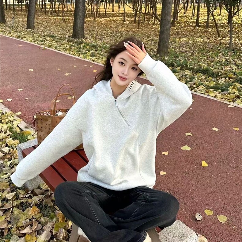 5594-P52原版做工刺绣纯棉华棉复合休闲卫衣薄款/加绒，女装卫衣/绒衫，星座617A-2