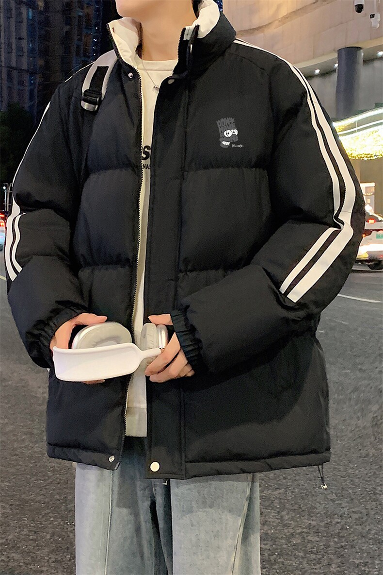 量大优可提供视频冬棉衣立领条纹HD019-1-MF5274-P75,男装棉衣,电商019-1