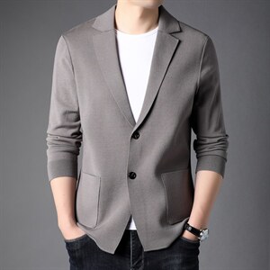 男士2023年春秋季新款长袖针织开衫青年休闲外套服装 FF8001-P85图片