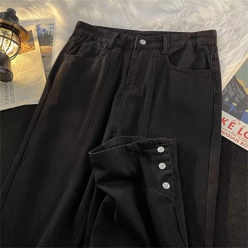 高级感牛仔裤男垂感vintage直筒阔腿休闲高街老爹拖地N5073P48,男装牛仔裤,星座1116-2
