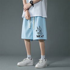HD74179-P22华夫格短裤男大码宽松五分裤男直筒中裤，男装休闲裤，电商A040