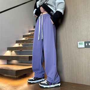 春款港风菠萝棉休闲裤宽松运动裤拖地裤束脚裤男KP769 P40图片