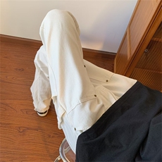 欧美高街vibe裤子男女秋季微喇阔腿拖地裤潮牌美式牛仔裤NB32-P45，男装牛仔裤，星座1008