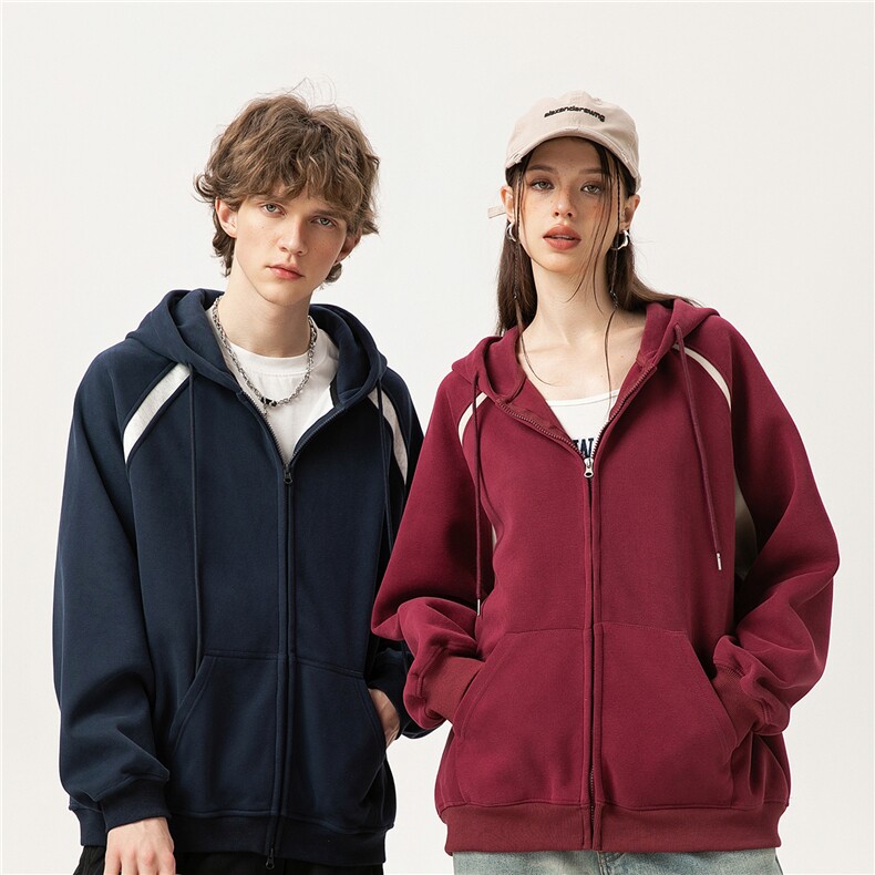 现货！400克重磅秋季潮牌简约线条宽松运动卫衣WY811P55控88,男装卫衣,星座610B-1