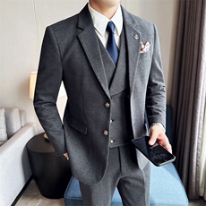 2026秋季新西装套装修身休闲商务三件套西服男士礼服KTZ1851-P335，男装西服套装，星座1105-3