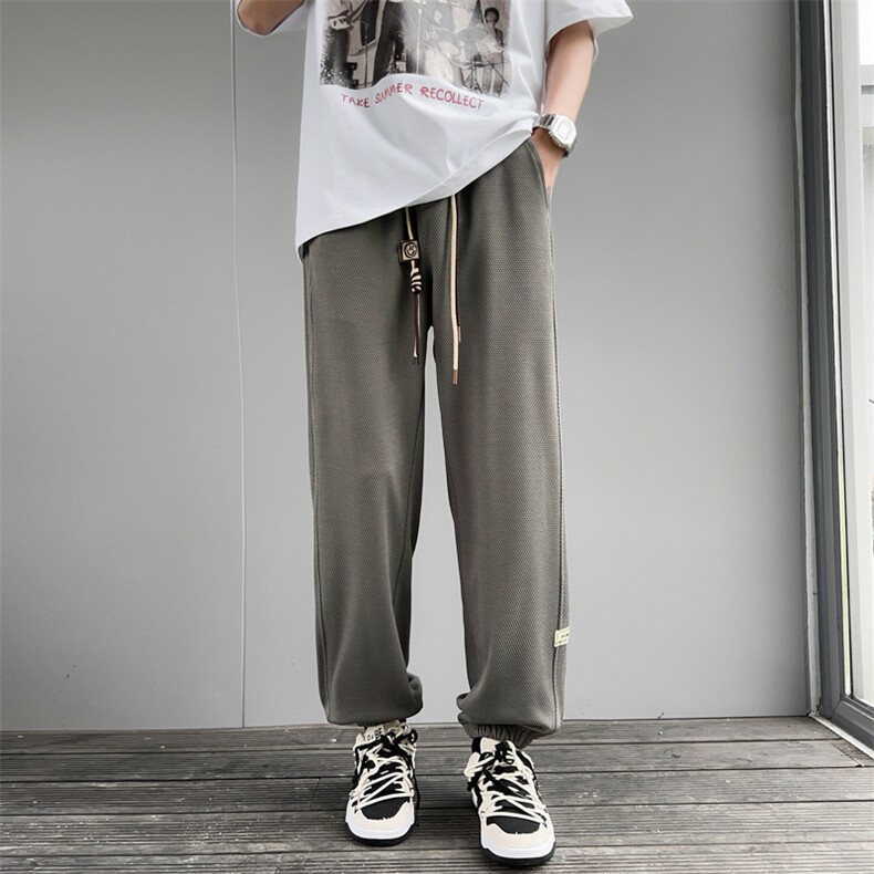 男夏季美式高街哈伦休闲运动裤潮牌束脚重磅卫裤K0791-P30,男装休闲裤,星座308B-2
