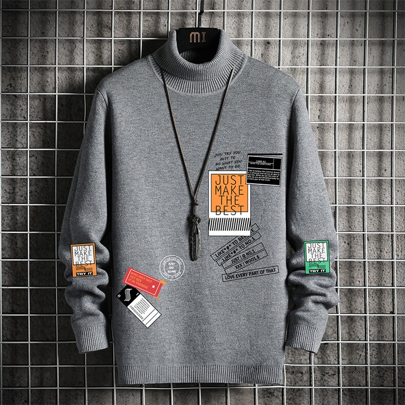 GM45121-P45加绒款-P65高领毛衣男士大码内搭毛线衣男针织衫男,男装针织衫/毛衣,电商A040A