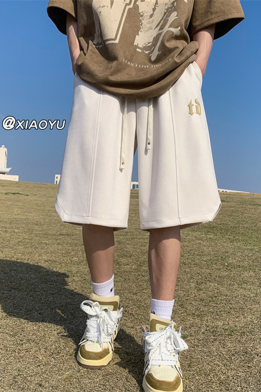 XZ616夏季新款麂皮绒发泡字母休闲短裤五分裤TY817P45控55,男装休闲裤,星座512A（原616）