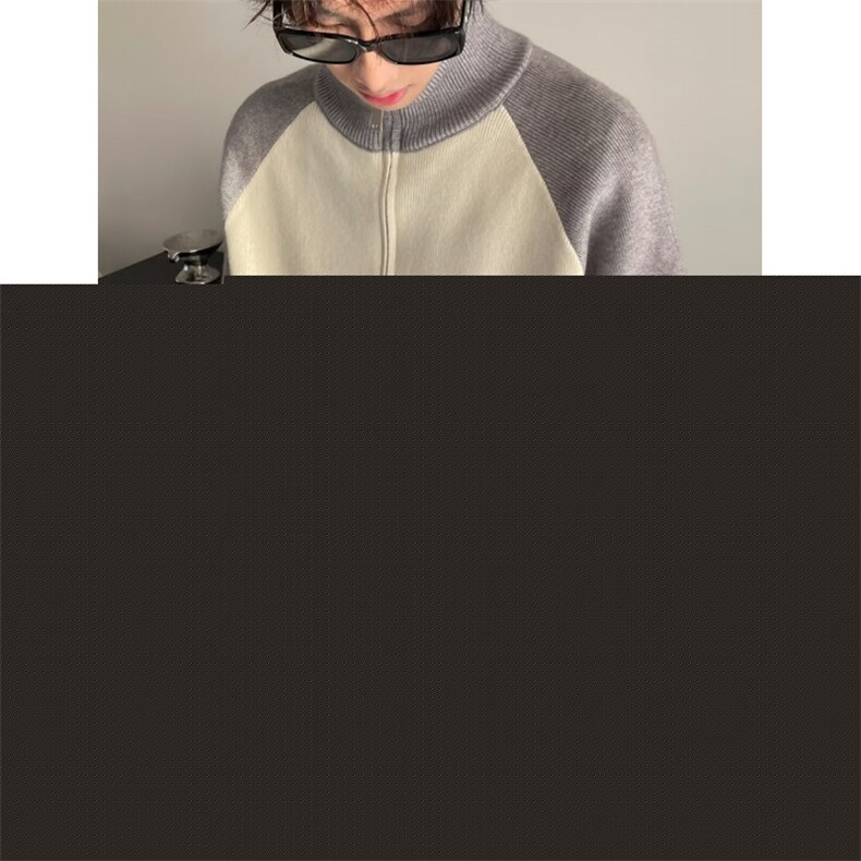 男士秋季撞色开衫外套简约休闲线衣毛衣针织上衣M3315,男装针织衫/毛衣,星座1116A-1（原606A）