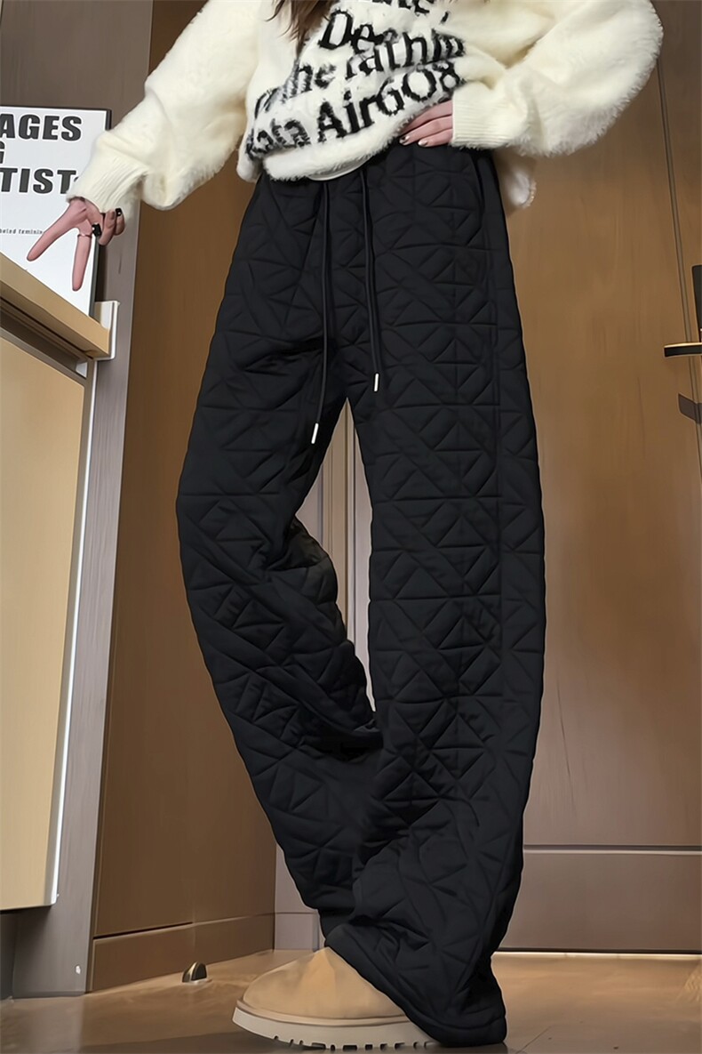 特批P35无差价冬季抖音大码男舒适保暖加棉拖地裤K5614J加棉,男装休闲裤,电商A001