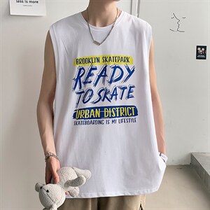 夏季港风宽松青少年休闲背心TC1107-25图片