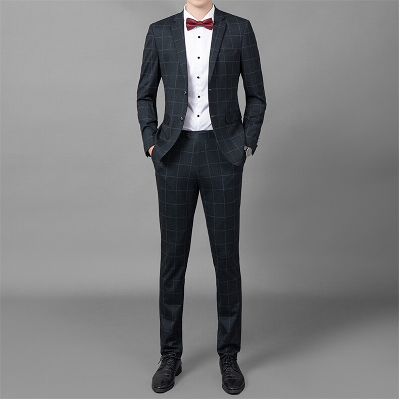 休闲青年春秋款西装修身男士西服套装两件套礼服上衣ASD8965-P285,男装西服套装,电商B212（原钱塘6029）