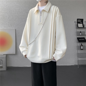 现货 WY10167-特P45 控88 新款高品质大码百搭宽松半拉链卫衣男图片