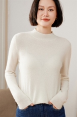 2025春秋新款羊绒衫女100纯山羊绒套头通勤长袖简约百搭针织衫，女装羊绒衫，绒又羊绒