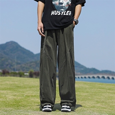 直筒长裤潮时尚潮牌青春流行百搭运动裤宽松型休闲裤夏季，男装休闲裤，星座716-2