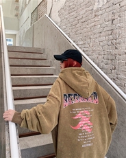 2024新款秋装复古美式水洗做旧宽松连帽卫衣301B-JB7882-P68，男装卫衣，星座301B