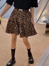 夏季新品豹纹半身裙现货，女装半身裙，春天