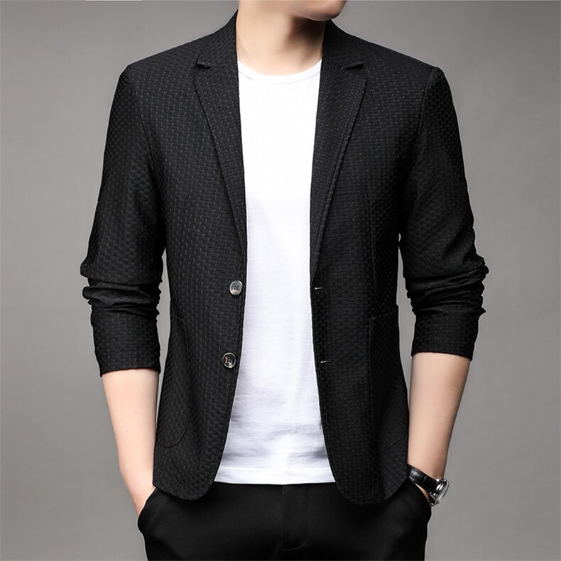 NJ23001钱塘2020-2中青年男士秋装时尚休闲百搭简约西服P100，男装西服，钱塘207-2