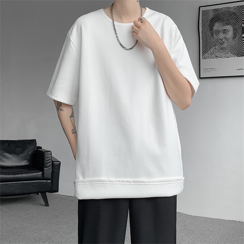 8XL-M冬季短袖男加绒加厚T恤内搭打底衫半袖打底上衣DX327P35控48,男装T恤,电商D206-1