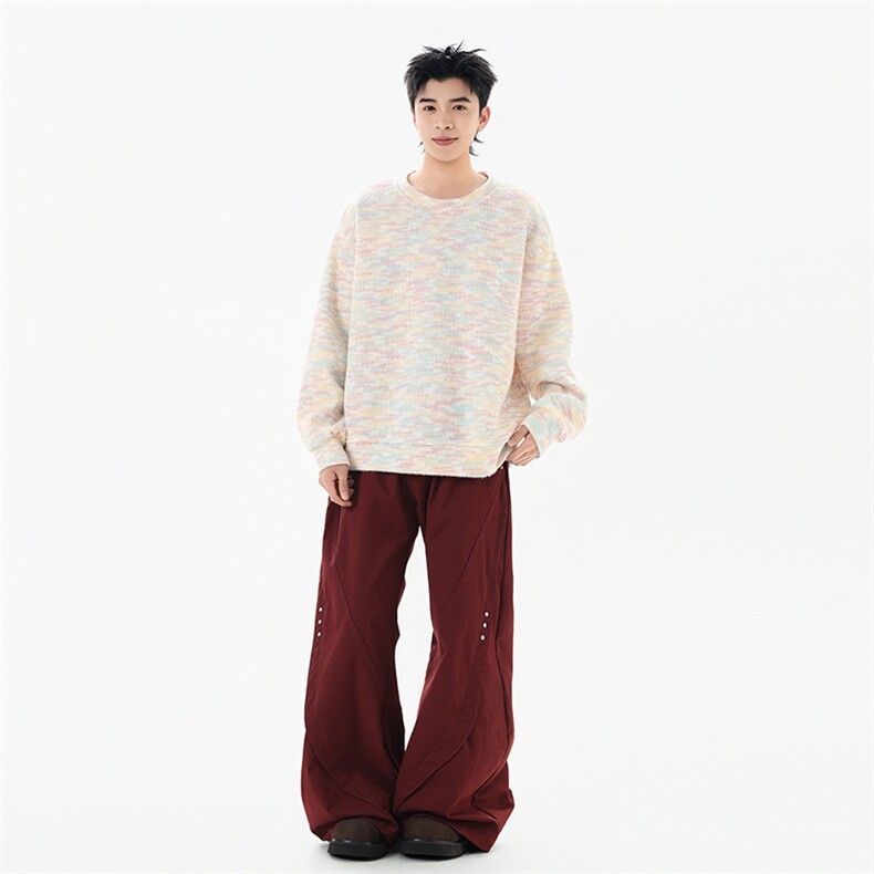 YK86149-P38加绒P43聚酯纤维彩色圆领卫衣男款，男装卫衣，电商A086-1