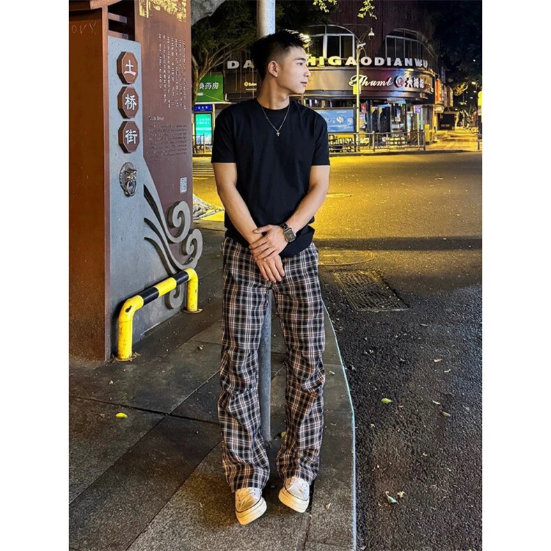 原版做工美式复古格子休闲裤ZK0411-特批36,男装休闲裤,星座313A(原308A-2)