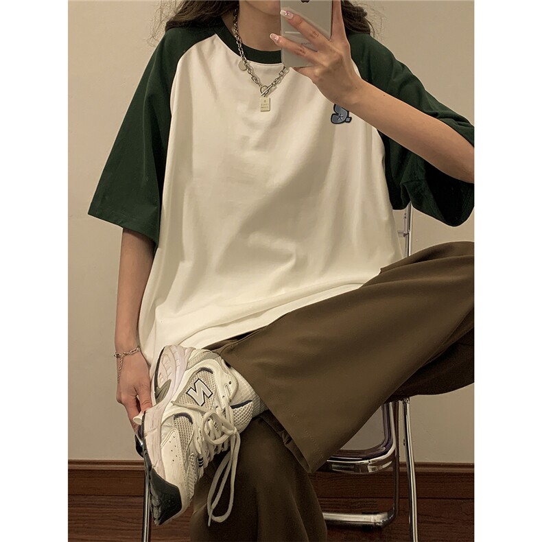 1中性风插肩袖S立体贴标T恤女大码SM-5XL短袖T恤男DT8777P28控49,男装T恤,星座226-2
