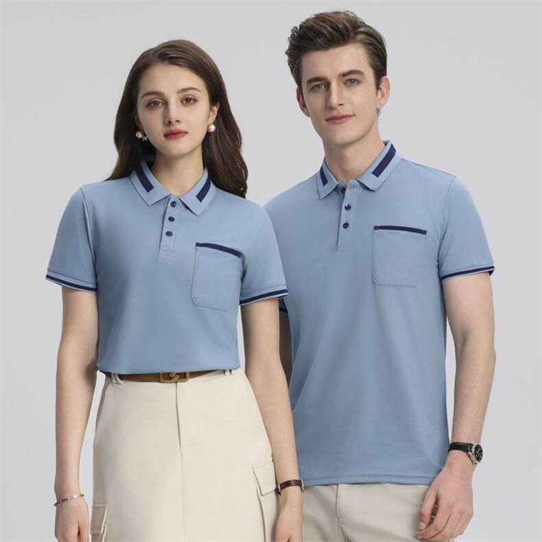 S-6XL夏季拼色单口袋POLO衫男女工作服团服定制LOGO团服L209P23,男装Polo衫,星座1602B（原101B-1）