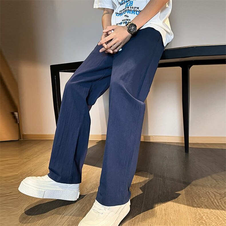 棉麻裤子男夏季薄款宽松潮牌运动休闲裤新款男裤卡其色亚麻阔腿裤,男装休闲裤,星座1210-1
