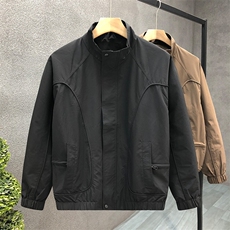 1506-1/JG741/P62夹克纯色百搭韩版拉链修身型拼接工装风1，男装夹克，星座1506-1