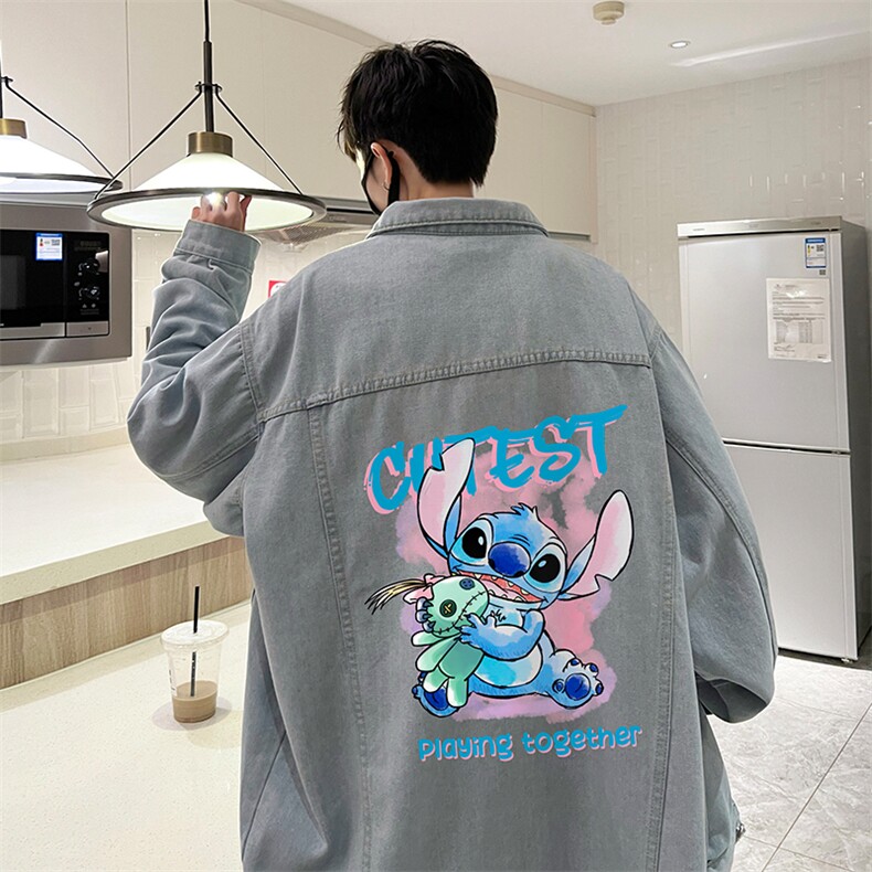 牛仔夹克男大码牛仔外套男茄克NJ77335-P60加绒款-P75,男装夹克,电商A040