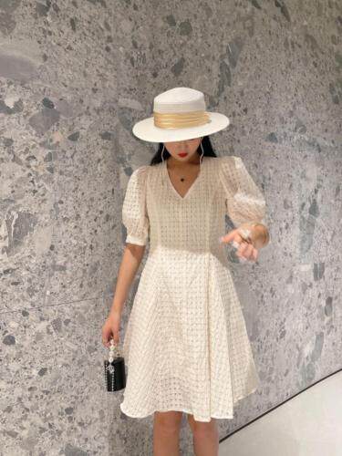 夏季新款韩版连衣裙，女装连衣裙，米壹