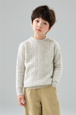 优质彩点纱儿童100%羊毛衫男女童羊绒加厚妞花针织打底中大童毛衣，童装儿童羊毛衫，初丹羊绒童装