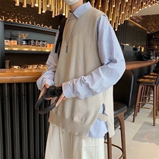 针织背心男春季韩版潮流ins毛衣马甲潮牌港风宽松坎肩MJ404-P35，男装背心/马甲，星座1008