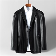 DLSN8050-1新款2021皮衣男头层牛皮西装商务休闲男西服P1080,男装皮衣,电商B360