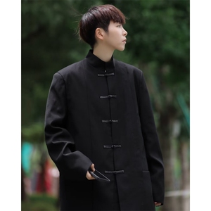 dk制服新中式立领民中山装风班服复古小众西服外套 JW1158图片
