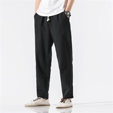 2021新款春夏季中国风棉麻休闲裤直筒裤男灯笼裤QT6008-1-K65-P65，男装休闲裤，电商A008