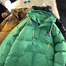 港风新品小熊加厚宽松连帽面包服棉衣外套情侣装棉服G1033P128，男装棉衣，电商A339