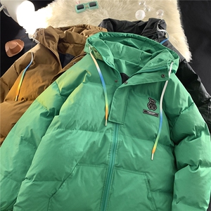 港风 新品 小熊加厚宽松连帽面包服棉衣外套情侣装棉服G1033 P128图片