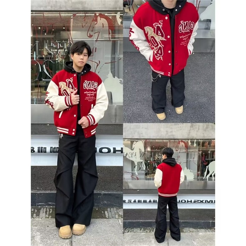 1506/QW20020/P69春秋痞帅外套男ins高街潮牌韩版潮流宽松夹克,男装夹克,星座1506