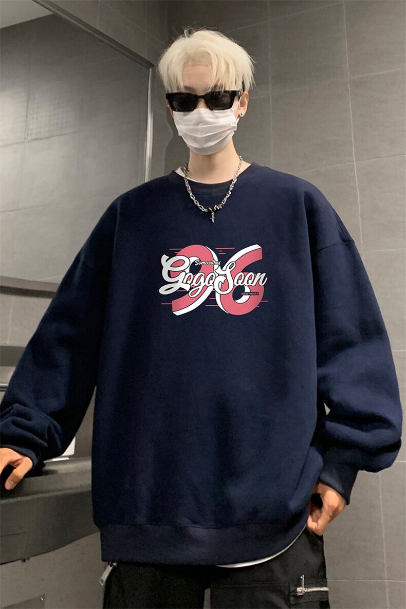 ！圆领卫衣男装港风长袖T恤男外套男WY254-特P23,男装T恤,电商B367