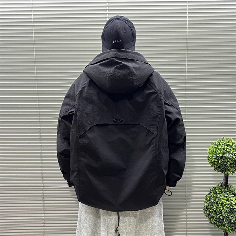 2025新款90白鸭绒工装户外连帽日系中长款羽绒服外套342-P390,男装羽绒服,钱塘708(原3018)