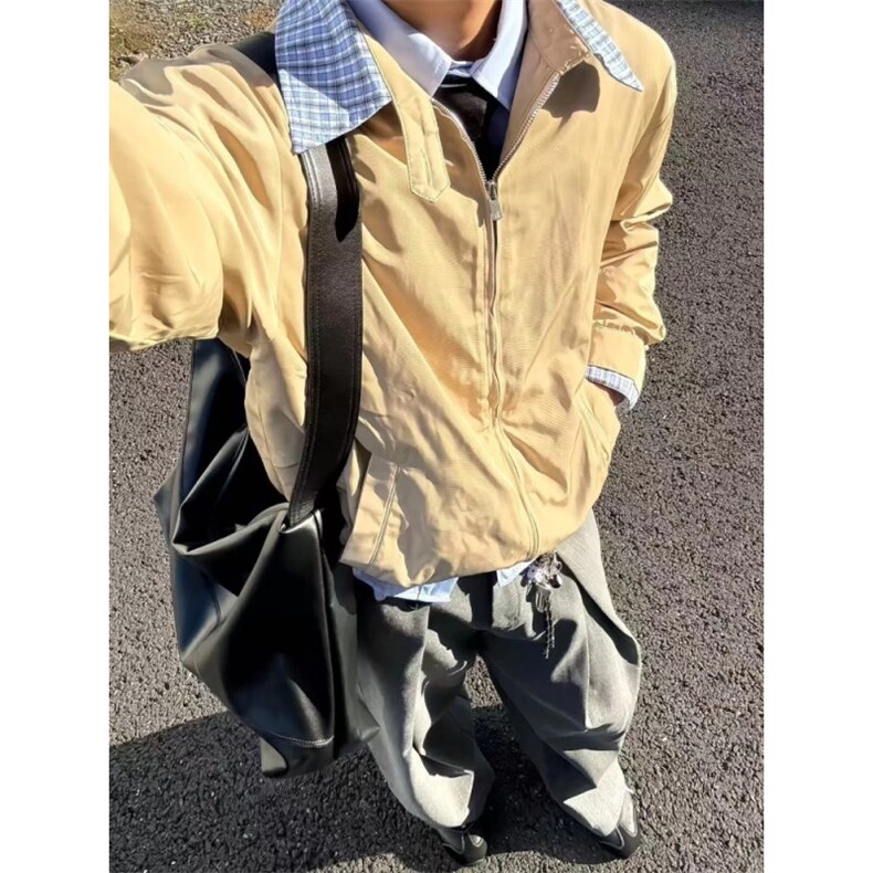 潮流2025春夏时尚套装女格子拼接翻领马甲上衣日系简约J512,男装休闲套装,星座1116A（原606A-3）