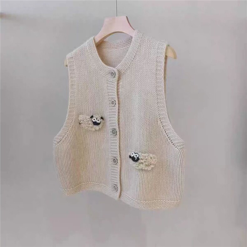 针织马甲背心女早秋洋气减龄外搭叠穿无袖上衣，女装马甲，更慕羊绒