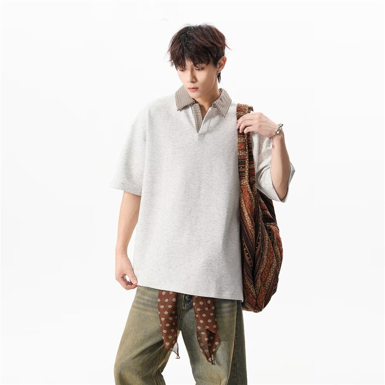 1506/QS2290/P35翻领短袖polo衫男潮牌夏季t恤韩版修身潮流上衣,男装T恤,星座1506