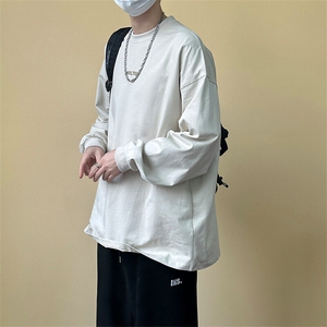 2025春新款现货高品质长袖T恤男潮牌纯棉打底上衣A351-AT2525-P40图片