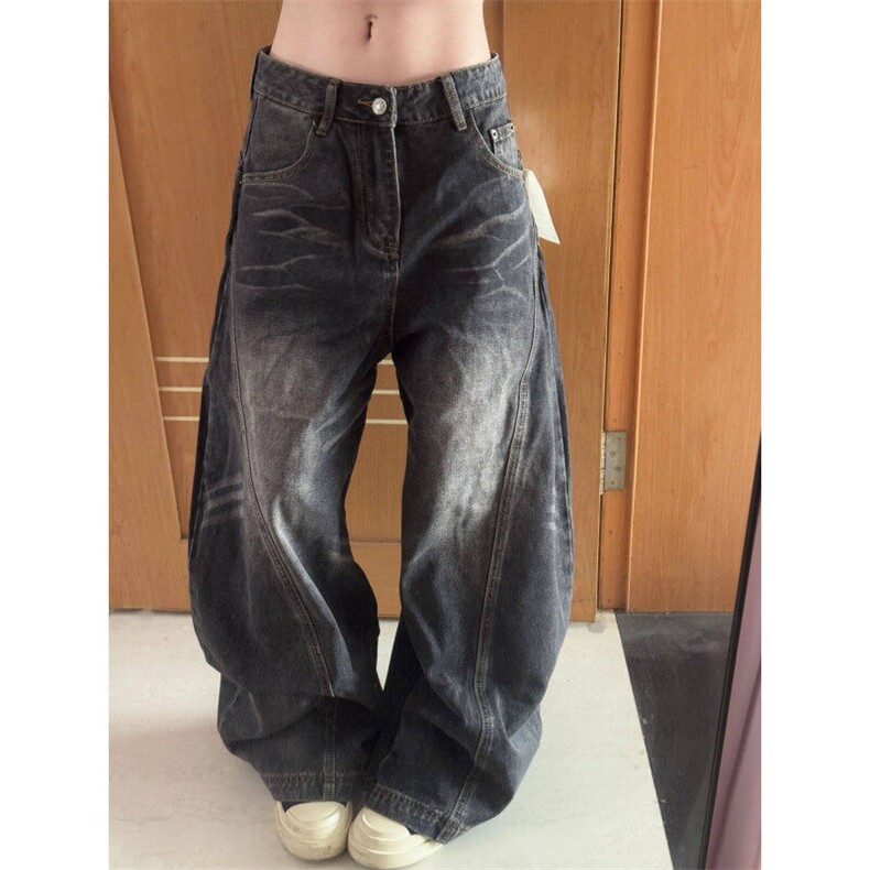 【有货】N1057CC-特P55弯刀牛仔裤男女同款阔腿裤子,男装牛仔裤,星座1007（原301D）