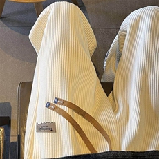 特批P40无差价新款细条纹纹理感宽松时尚港风直筒长裤男士K1248，男装休闲裤，电商A001
