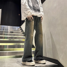 高街牛仔裤男韩版潮流直筒裤子帅2024春冬新款ins长裤RK1419-P41，男装牛仔裤，星座412-2