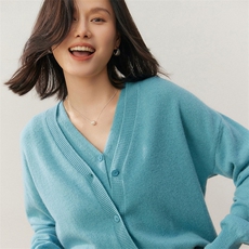 2025百搭时尚简约v领开衫套装羊绒衫，女装羊绒衫，贝美羊绒