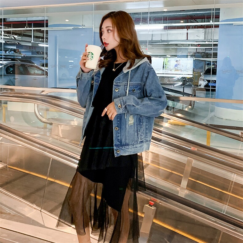 2021年春季时尚潮流舒适简约个性纯色牛仔外套,女装牛仔外套,钱塘布衣